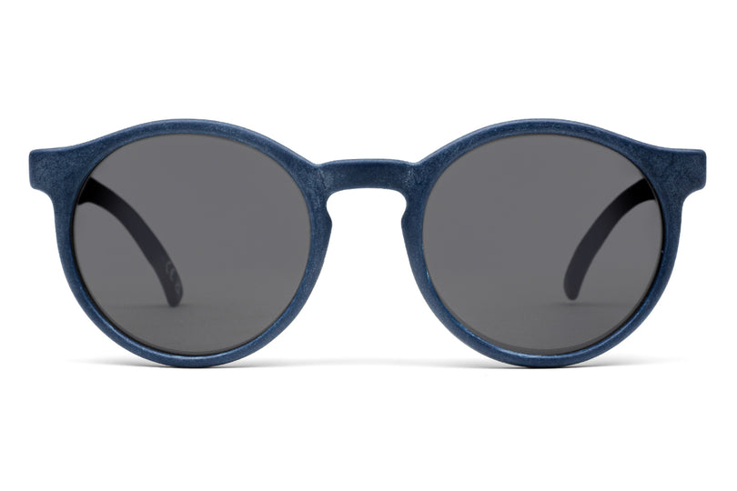 Harlyn Navy Blue Round Sunglasses