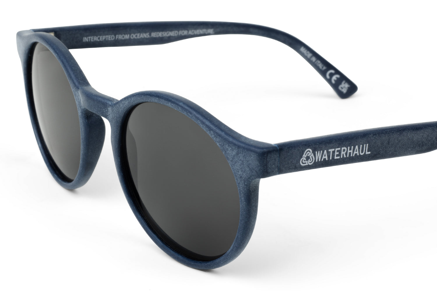 Harlyn Navy Blue Round Sunglasses