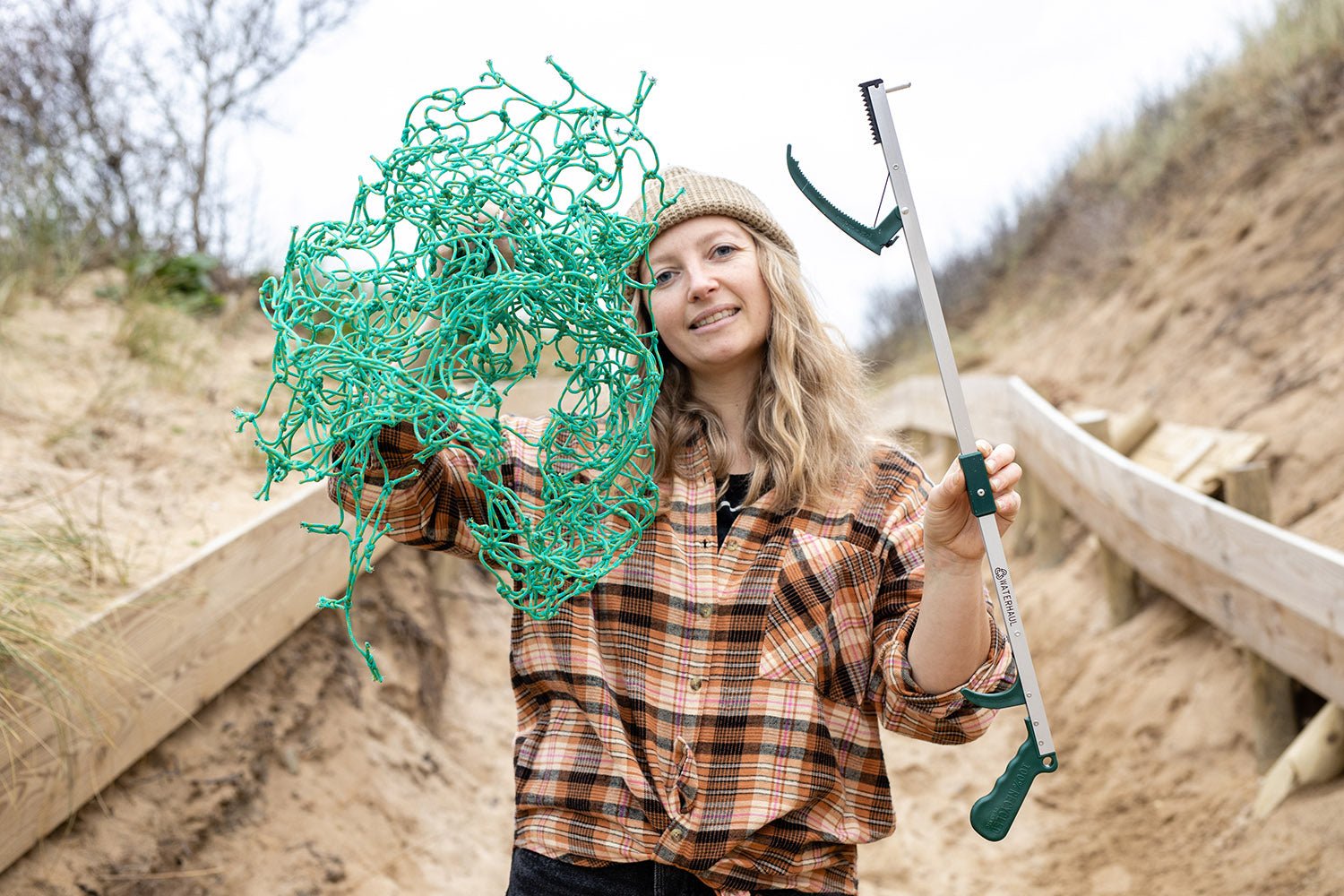 Recycled Ocean Plastic Folding Litter Picker - Waterhaul